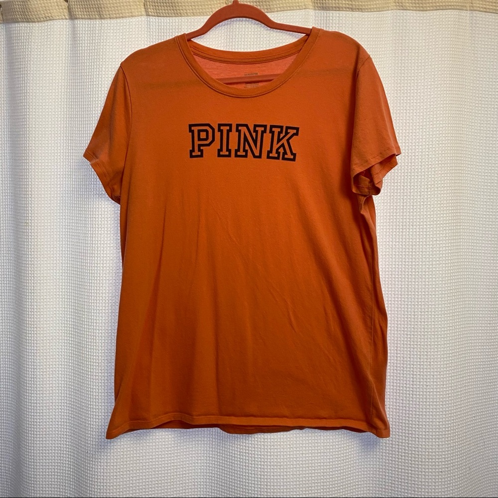 PINK Victoria’s Secret Orange T-shirt Size: Extra Large